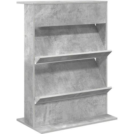 Maison Exclusive - Scaffale per riviste Grigio cemento 70 x 41 x 96 cm