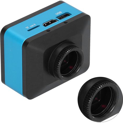 Caméra de microscope industriel HD 1080p 12 MP + objectif à monture C 120x + éclairage 144 LED + prise AC100-240VEU (1/5)