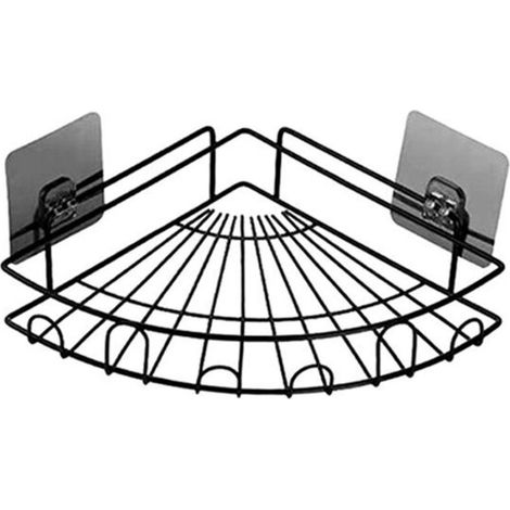 Multifonctionnel Fil Étagère D'angle Triangle Support Rack Supports De Cuisine Tenture Murale Salle De Bains Racks De Stockage secteur+ 2 vignettes simples