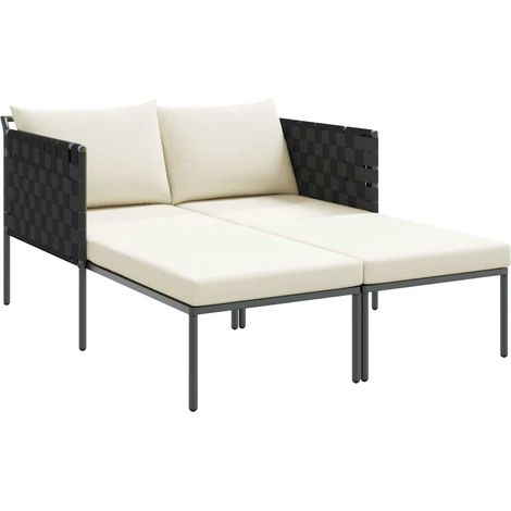 Maison Exclusive - Sonnenliege mit Kissen 2-Person Anthrazit 153