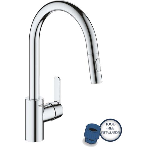 Grohe Get - Spültischarmatur, mit ausziehbarer Brause, Chrom 31484001