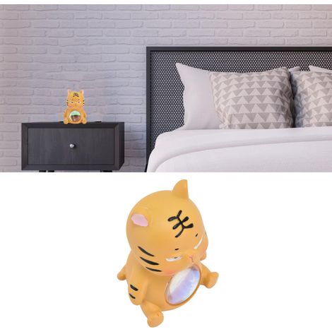 Veilleuse décorative coucher de soleil, mignonne et créative, lampe de chevet étoilée originale, cadeau d'anniversaire pour chambre d'enfant, adorable tigre orange. (1/5)