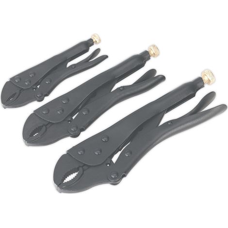 Sealey Locking Pliers Set 3pc Rust Resistant AK668