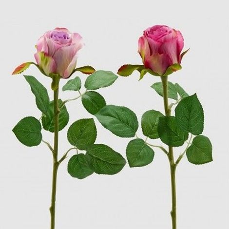 EDG ROSA BOCCIOLI ARTIFICIALE H51CM MALVA ASSORTITO, CASA, ACCESSORI DECORATIVI, FIORI ARTIFICIALI