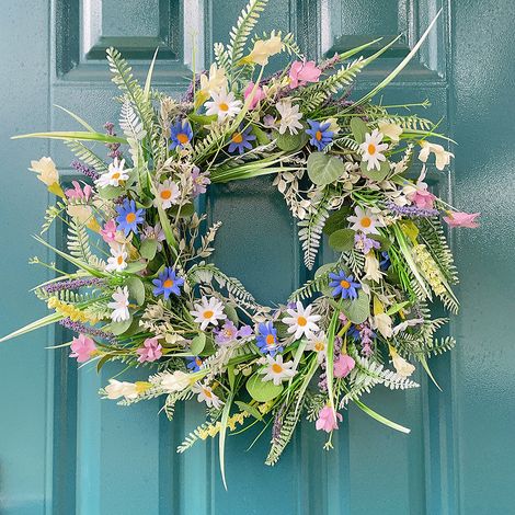 Guirlande Printanière Artificielle - 45 cm - Pour Porte D'Entrée Fenêtres Piliers De Porche Décoration Intérieure Extérieure - 1 Pièce (1/5)