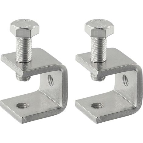 Serre-joints en acier inoxydable avec vis de positionnement (1/4)