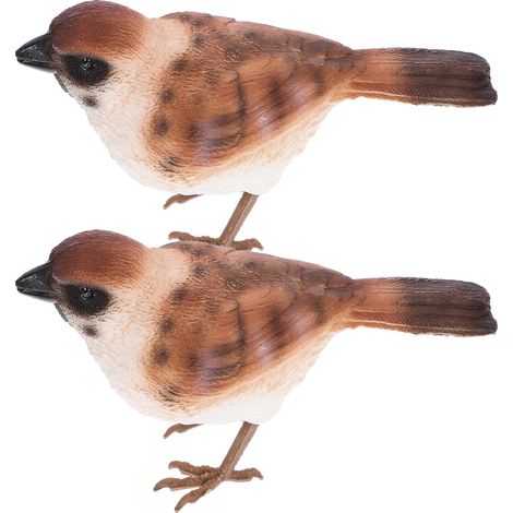 Kleine Vogelfiguren Deko Figuren aus Kunststoff 2 Stück