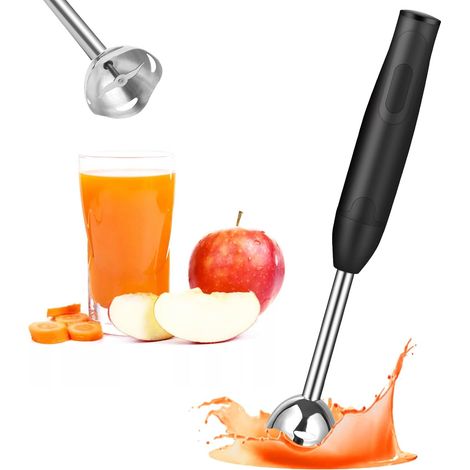 Mixeur Plongeant, Mixer Plongeur 400W, pour les Aliments pour Bébés, Les Smoothies, Les Sauces et les Soupes (Noir) (1/5)
