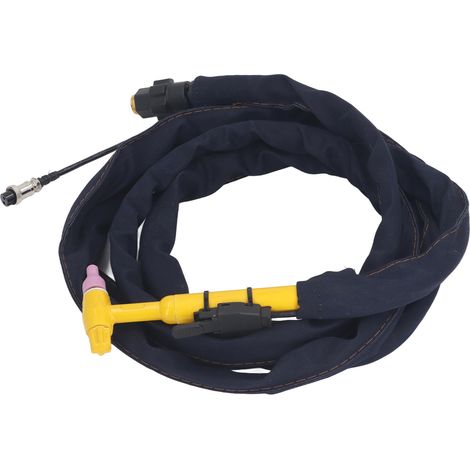 Kit de torche TIG QQ150A 4 m, torche de soudage à l'argon refroidie par air avec tube et revêtement en tissu silicone (1/5)