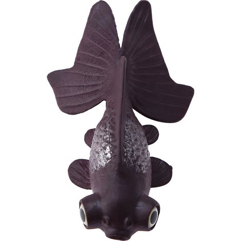 Décoration d'aquarium amusante en silicone, petit poisson rouge brun (1/5)