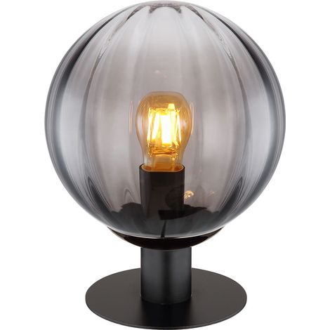 Lampada da tavolo Lampada laterale Lampada da camera da letto Lampada da comodino Vetro Colore fumo