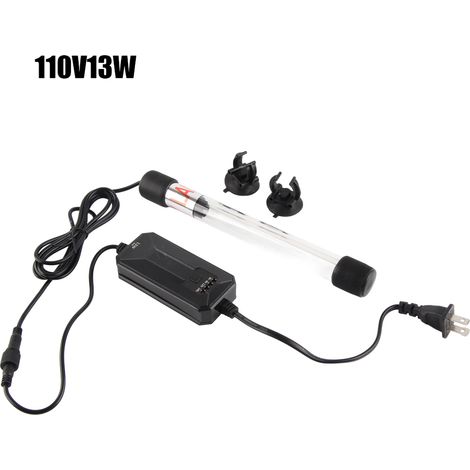 Minuteur UV pour Aquarium Lampe Anti-Algues Éclairage Amphibie 110V 13W (1/5)