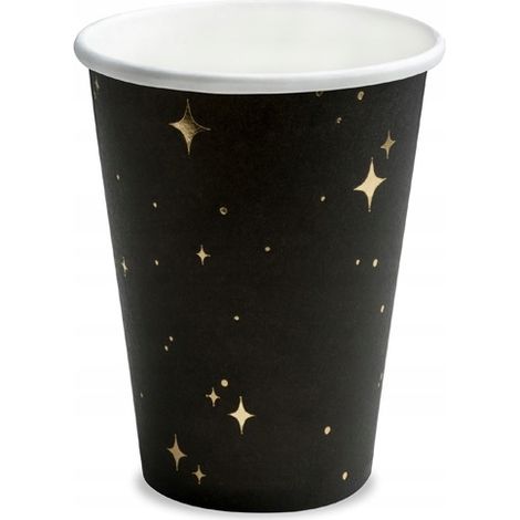 Tazze nere con decorazioni dorate, 260 ml, 6 pezzi. (1/5)