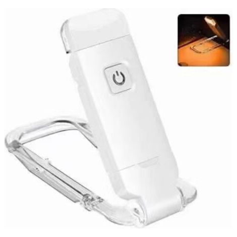 Lampe LED Portable Rechargeable USB pour lecture de livres, lumière de lecture avec pince de Protection des yeux (1/5)
