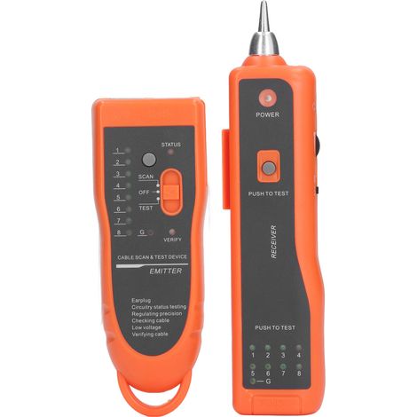 Détecteur de câble avec écouteur Testeur de ligne réseau RJ11 RJ45 Localisateur multifonction (1/5)