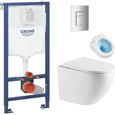 Pack WC Rapid SL + WC sans bride Swiss Aqua Technologies + Plaque de commande Skate Cosmopolitan (RapidSL-FusionTQ-1)