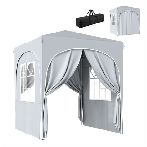 Store banne Tonnelle de jardin pliante 2 x 2m parois amovibles (1/5)