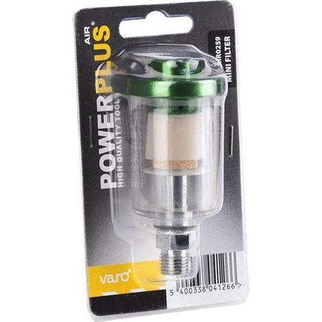 Mini filtro Varo powair0259 separatore olio acqua trasparente 7x13 cm (1/2)