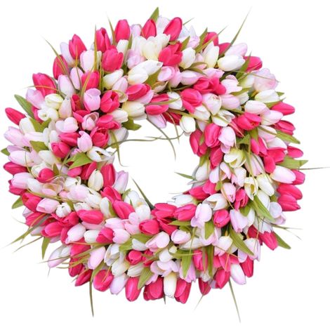 Guirlande Printemps - Guirlande En Rotin Avec Fleurs - Décoration Murale Extérieure Intérieure - 1 Pièce (1/5)