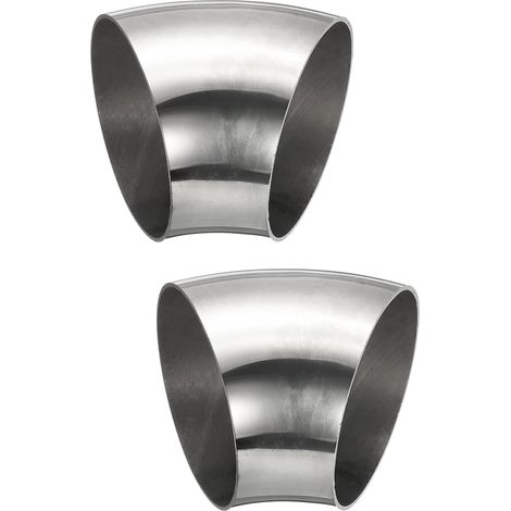 pezzi gomito mandrino da 45 gradi, raccordo per tubo di scarico in acciaio OD da 70 mm, acciaio inossidabile 304 per corrimano per tubo di scarico (1/5)
