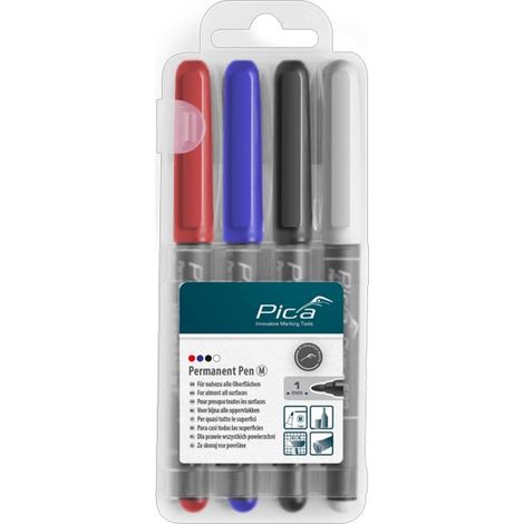 Feutre Permanent Fin Pica Classic 534 4 Couleurs Pica