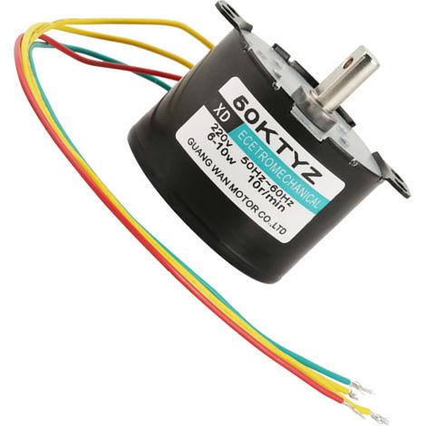 Moteur synchrone miniature 220V, couple élevé, vitesse lente 10 tr/min, rotation CW/CCW (1/5)