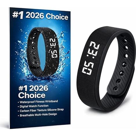 Bracelet réveil vibrant 2026 pour un sommeil profond - Bracelet réveil silencieux, multifonctions et rechargeable. Noir