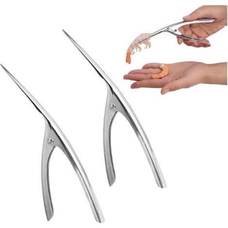 Crevettes éPlucheur Crevettes Acier Inoxydable Outils De Cuisine Pour Peler Facile Et Rapidement Les Crevettes (1/4)