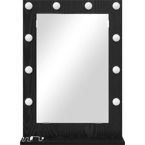 Miroir de vanité avec miroir Chêne noir 70 x 50 x 18 cm CFW672209 (1/5)
