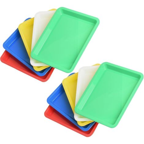 10pièces Plateau Activités Plastique Plateau Empilable De Service pour Organisation Stockage (1/5)