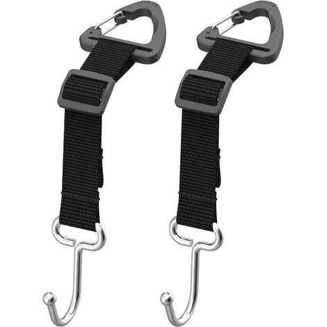 Gancho para sujetar bolsas de coche，bonito gancho para reposacabezas de asiento de coche para bolsos y carteras，resistente hasta 45 kg (P1) (1/5)
