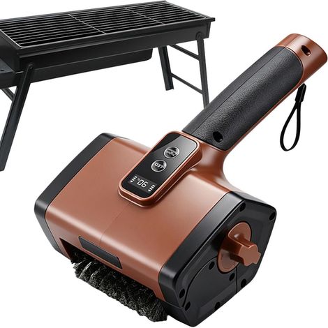 Brosse électrique pour barbecue - Nettoyage avec batterie rechargeable de 3000 mAh, brosse de nettoyage pour barbecue, four, cuisine, camping, restaurant, maison et extérieur (1/4)
