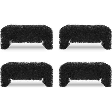 Filtre de fontaine, filtre en mousse éponge pour fontaine ronde et cubique, lot de 4 filtres, filtre en mousse pour distributeur d'eau (noir) (1/4)