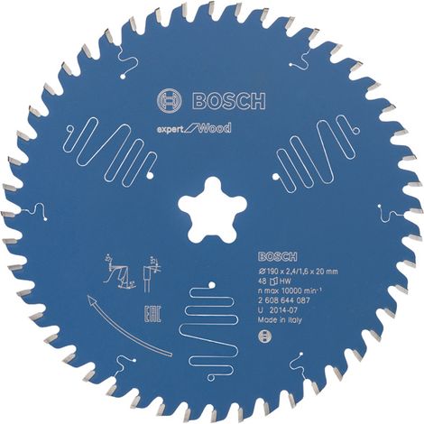 Bosch lama per sega circolare Expert for Wood per seghe da tavolo 190 x Stella x 2,4 mm 48 - 2608644087