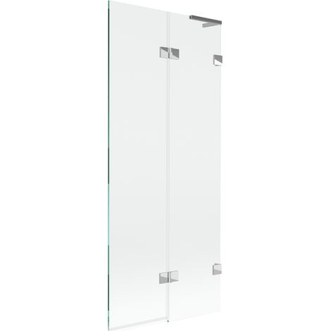 Mexen Lunar L paroi de baignoire 2 volets droite 80 x 150 cm, transparent, chrome - 897L-080-100-01-00-P (1/5)