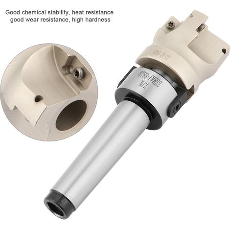 Barre d'extension à queue droite MT3-FMB22 + tête de fraise 400R-50-22 avec 10 plaquettes CNC APMT1604 (1/5)