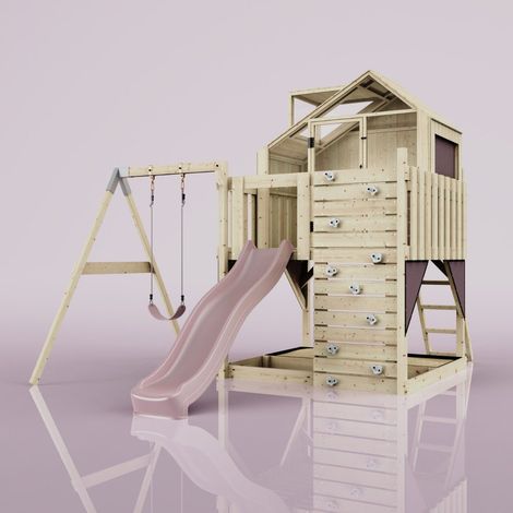 PolarPlay Kids Climbing Tower & Playhouse - Swing Brenna Rose (1/5)