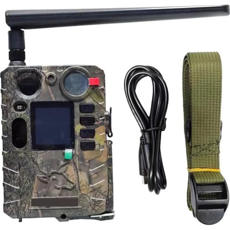 Caméra Faune Sauvage Caméra De Chasse sans Fil Noire IR Double Flash 4G 940nm, Jeu Invisible avec Mouvement Surveillance Fiable Précise (1/5)