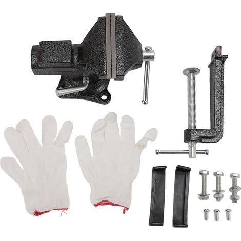 Étau de table robuste 85mm 3.35in base rotative 360 degrés mâchoire 2.44in étau universel avec verrou pour bord de bureau et plateau (1/5)