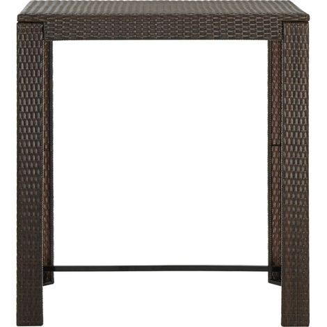 Maison Exclusive - Garten-Bartisch Braun 100x60,5x110,5 cm Poly R