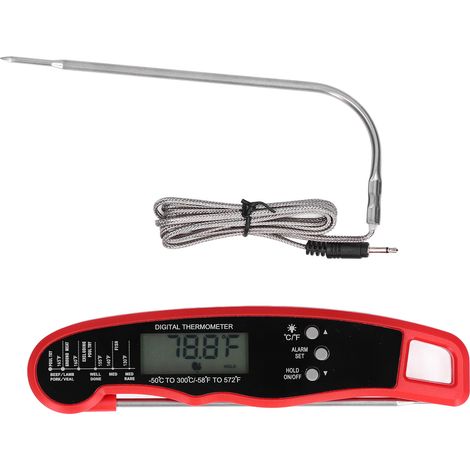 Thermomètre à viande numérique avec double sonde, écran LCD et design compact pour barbecue domestique (1/5)