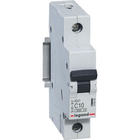 Disjoncteur - 1 Pièce - C10 - 10 A - 230 V - Courant de Court-Circuit 6000 A - Montage Rail TH35 - IP20 (1/4)