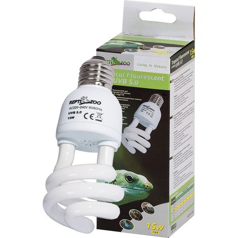 Lampada tropicale Repti-Zoo 5.0 UVB 15W - Lampadina E27 (1/5)