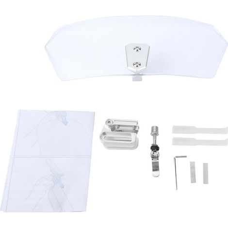 EBTOOLS Motorrad-Windschutzscheibenabweiser, verstellbare Windschutzscheibe für die meisten Motorräder (transparent) (1/5)