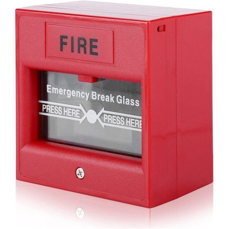 Bouton dalarme, Bouton dalarme en Plastique pour Bouton de Family Office, Bouton de dégagement du Bouton dalarme dincendie pour Sortie de Secours. (1/4)