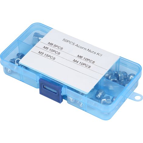 Kit de 50 écrous borgnes hexagonaux en acier inoxydable M3 M4 M5 M6 M8 tête dôme (1/5)