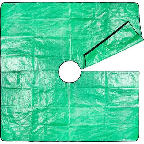 Bardusch - Bâche de jardin pour la taille des arbres et arbustes, avec perforations de 30 cm (12 pouces), 200 x 200 cm, quatre coins avec boucles pour une fixation facile - 60 cm (1/5)
