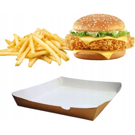Plateau en papier kraft 200 x 240 x 36 mm, lot de 100. (1/5)