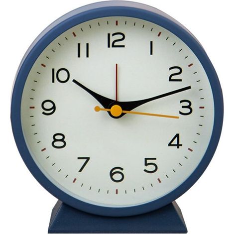 Minimalist Metal Alarm Clock for Creative Office, Luminous, Silent, for Student Room, Digital Alarm Clock (Blue)