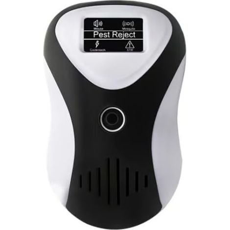 Répulsif à souris ultrasonique multifonctionnel High-Tech Place, silencieux et économe en énergie. Type de contact : (noir/blanc) (1/5)